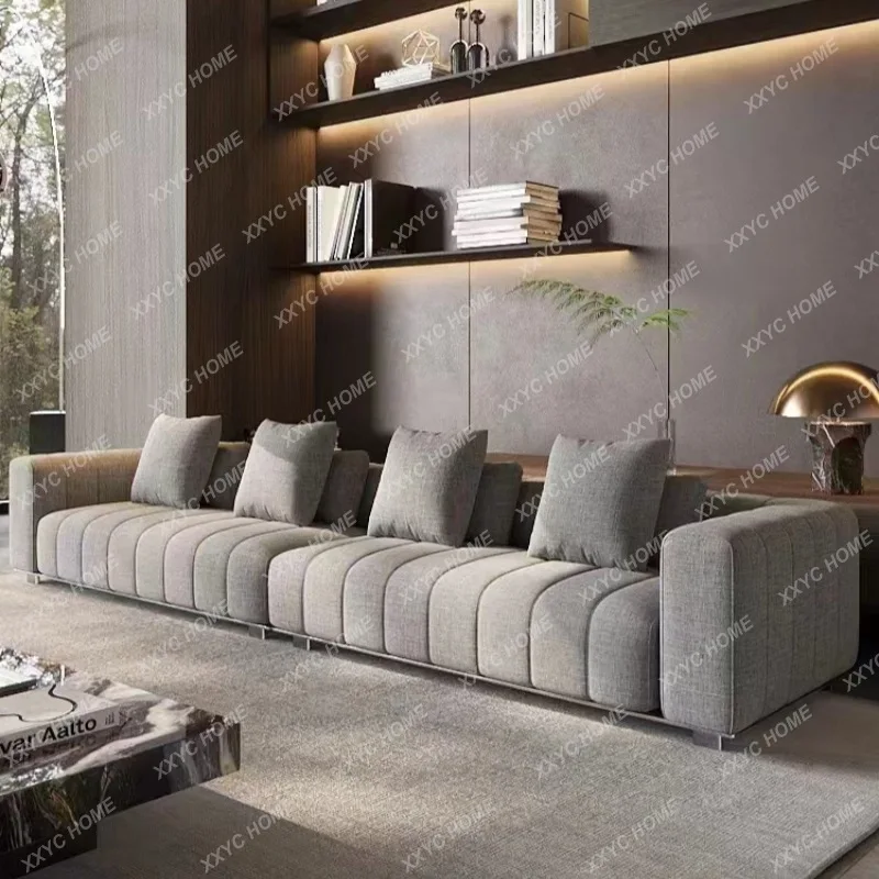 Minimalist piano key sofa villa large flat floor special-shaped simple wind corner straight row combination sofa