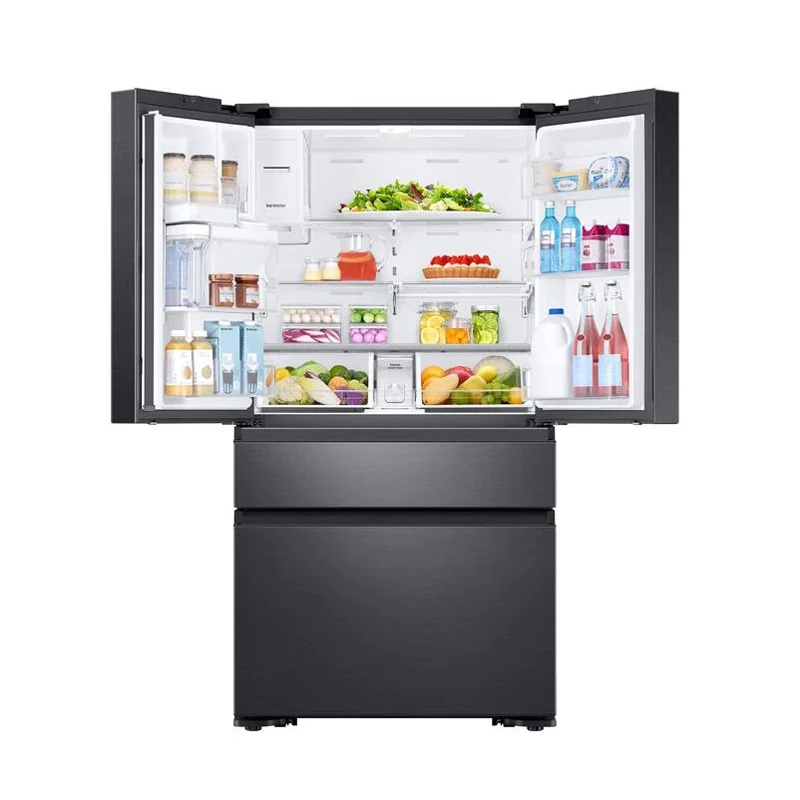 

Высококачественный электрический холодильник с французскими дверями, диспенсером для воды, воздушным охлаждением, 628 л, без инея, из нержавеющей стали, 4-дверный, для дома и отелей