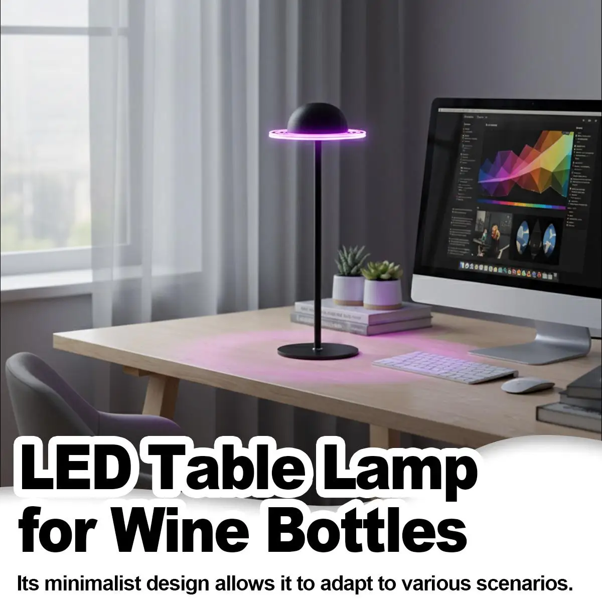 

Беспроводная бутылка столовая лампа RGB светодиодная музыка синхронизация аккумуляторная столовая лампа окружающая цвет меняется постельный декор вечеринка ночь латунь дом