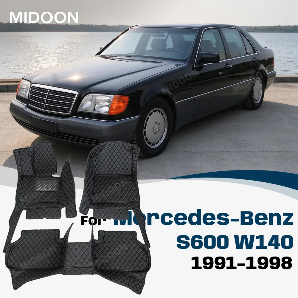 For Mercedes-Benz S600 W140 1991-1998 Custom Car Floor Mats Auto Carpet Cover Interior Details Accessories Protective Pad