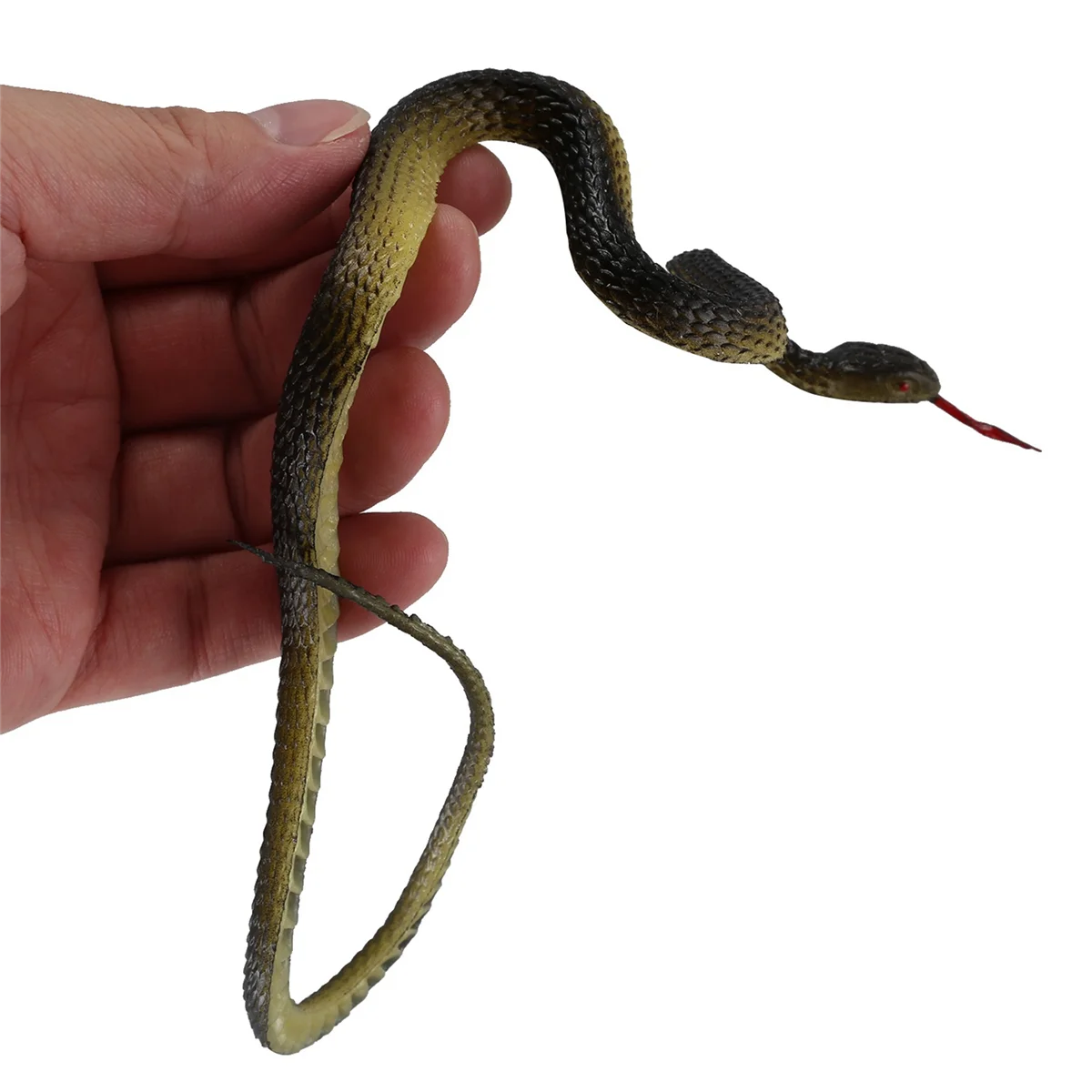 A77I 4X 고무 뱀 척 트릭 장난감 정원 소품