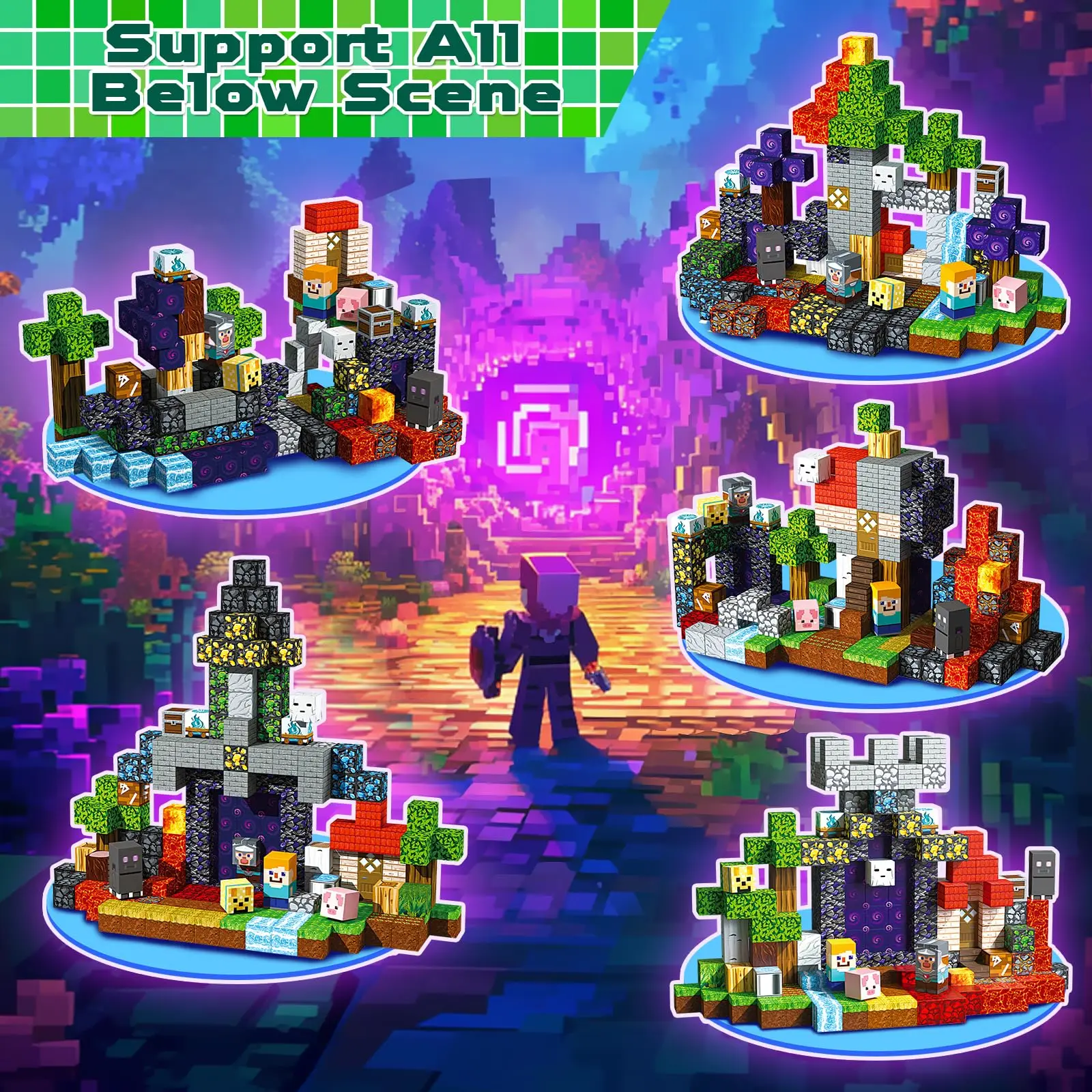 200 قطعة كتل مغناطيسية ألعاب مغناطيسية للأطفال، مكعبات بناء تعليمية من مونتيسوري لألعاب الأطفال هدايا العيد