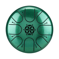Hluru Steel Tongue Drum 5.5 Inch 8 Notes Tank Drum with Carry Bag Key C5 Glucophone Gift for Kids Handpan Meditation
