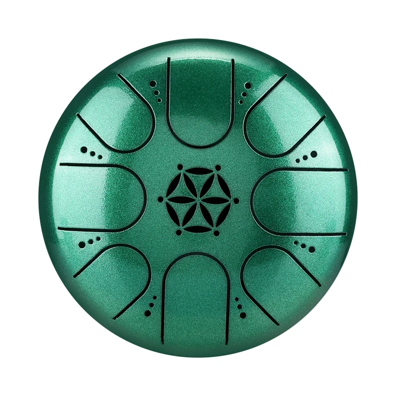 Hluru Steel Tongue Drum 5.5 Inch 8 Notes Tank Drum with Carry Bag Key C5 Glucophone Gift for Kids Handpan Meditation