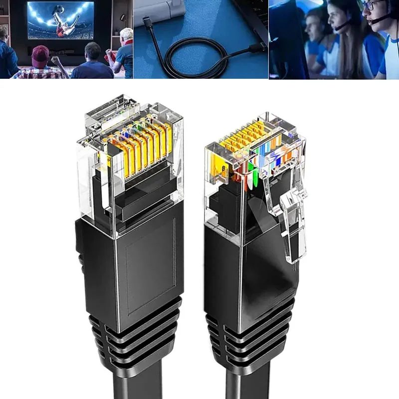 كابل إيثرنت Cat 6 سلك شبكة LAN، إنترنت، كابل الشبكة - يدعم كابل شبكة Cat6 القياسي جيجابت عالي السرعة