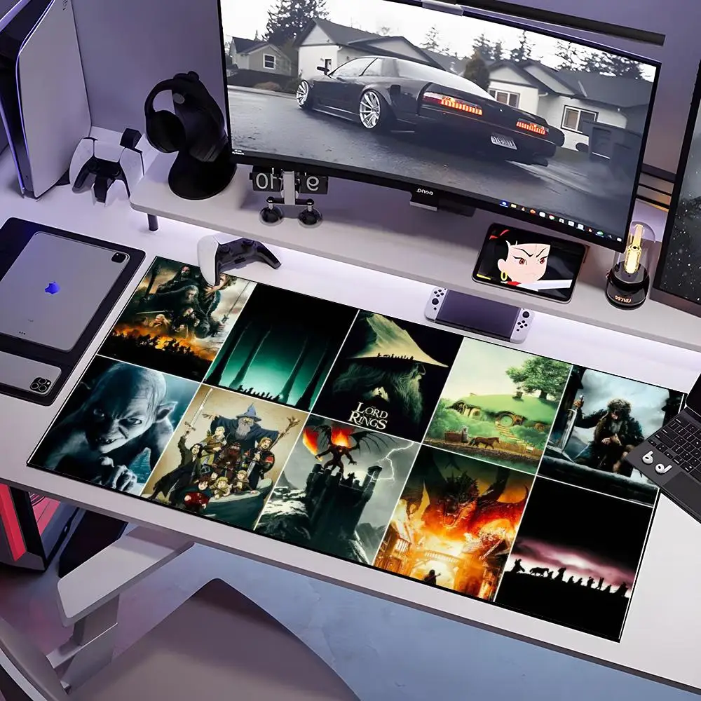 Movie Rings Of The Lords Mouse Pad Large Anti-Slip Rubber Gaming MousePad Durable Desk Pad Thick Seam Edge Suitable For Office A