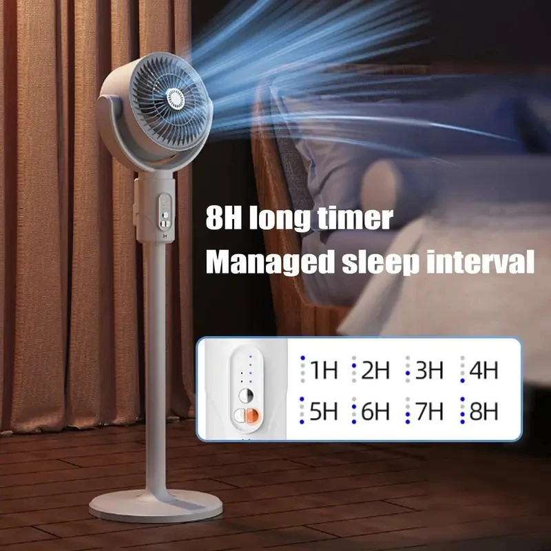 2026  Circulation Quiet Powerful Floor Fan,Standing Smart Fans,Vertical Fan with Remote Control Adjustable Height(Charging Type)