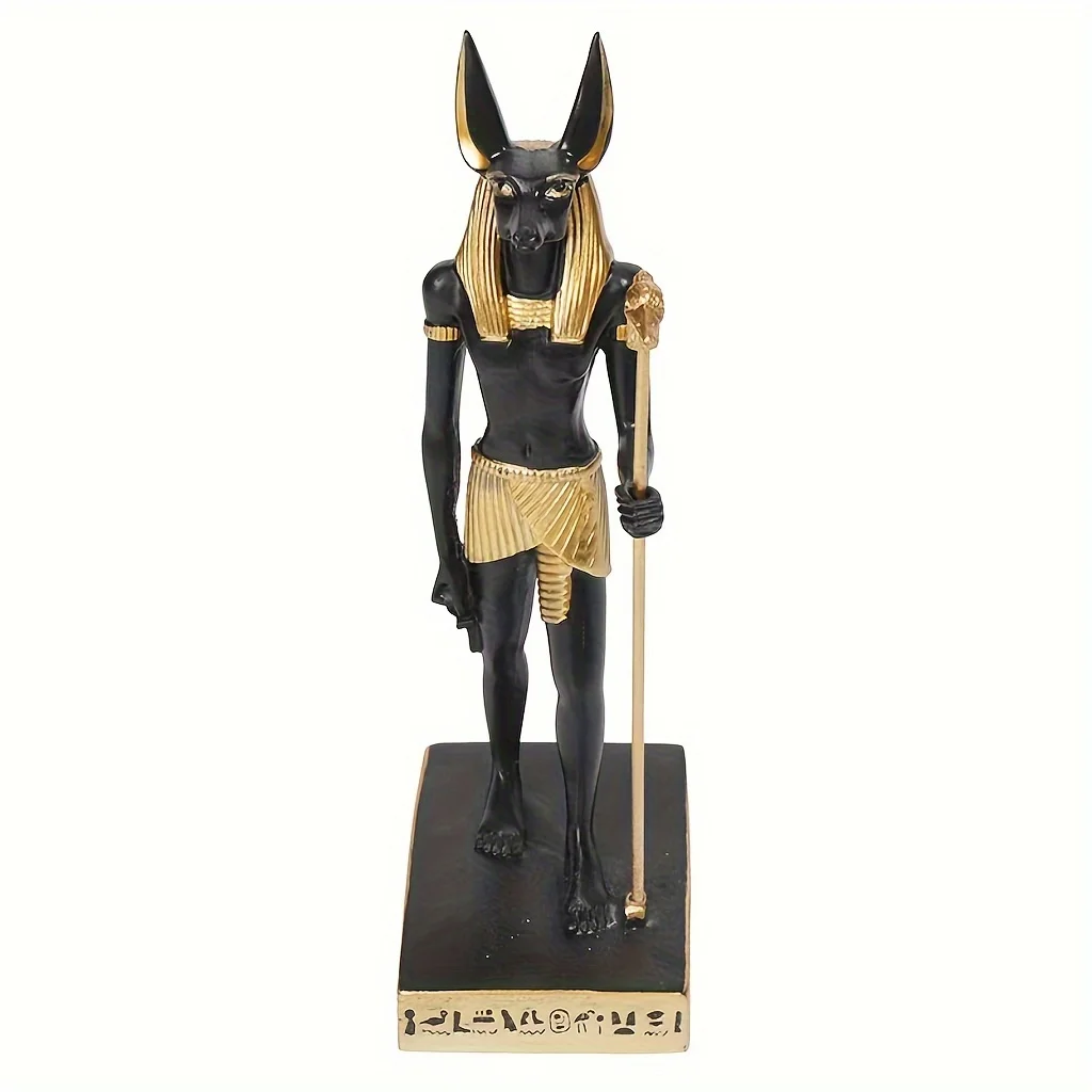 1 Piece, Egyptian Statue of Anubis, Resin Handmade, Multifunctional Indoor and Outdoor Decoration, Handicraft Ornaments
