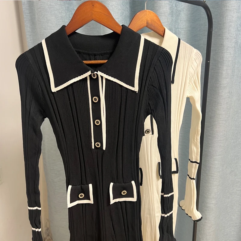 Yuoomuoo ชุดเดรสแฟชั่นสุดเก๋เซ็กซี่สำหรับผู้หญิงเดรสถักลายสะโพกฤดูใบไม้ร่วงเดรสแม็กซี่ผ้ายืดรัดรูปชุดเดรสสตรีทแวร์