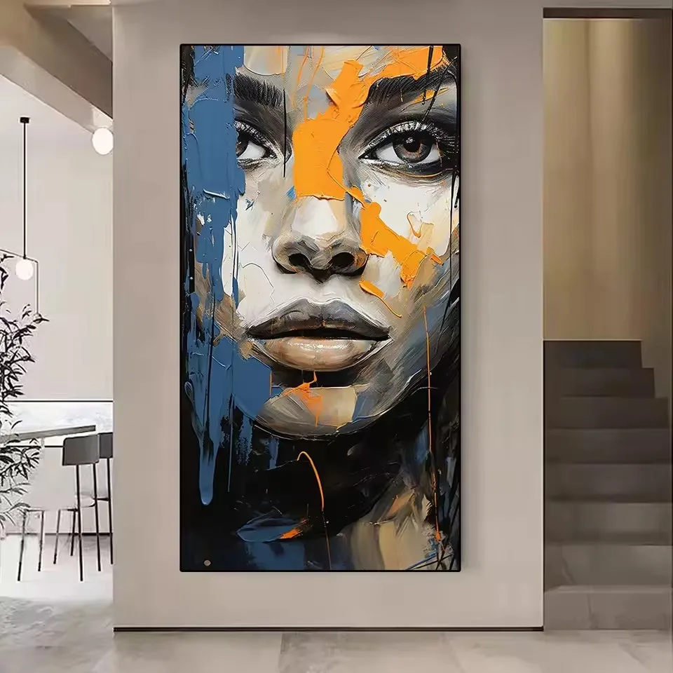 Large Size Abstract Colorful Graffiti Portrait Posters Prints Wall Art Female Aesthetic Canvas Painting Living Room Home Decor