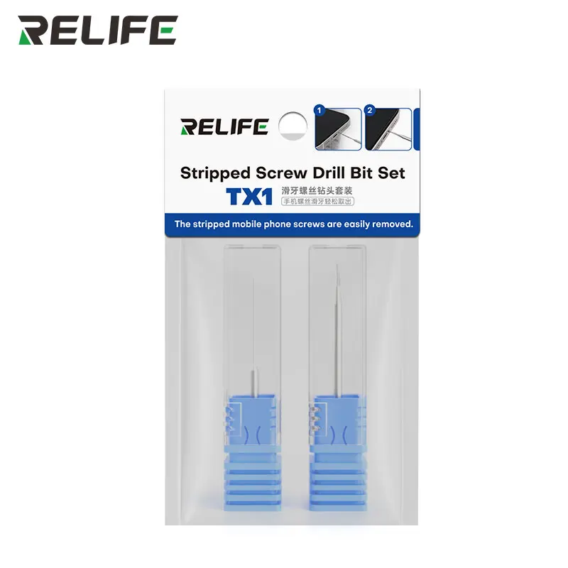 RELIFE TX1 Screw Extractor No Thread Slippage Easy Removal for Damaged Screws Extra Hard Alloy Wide Compatibility