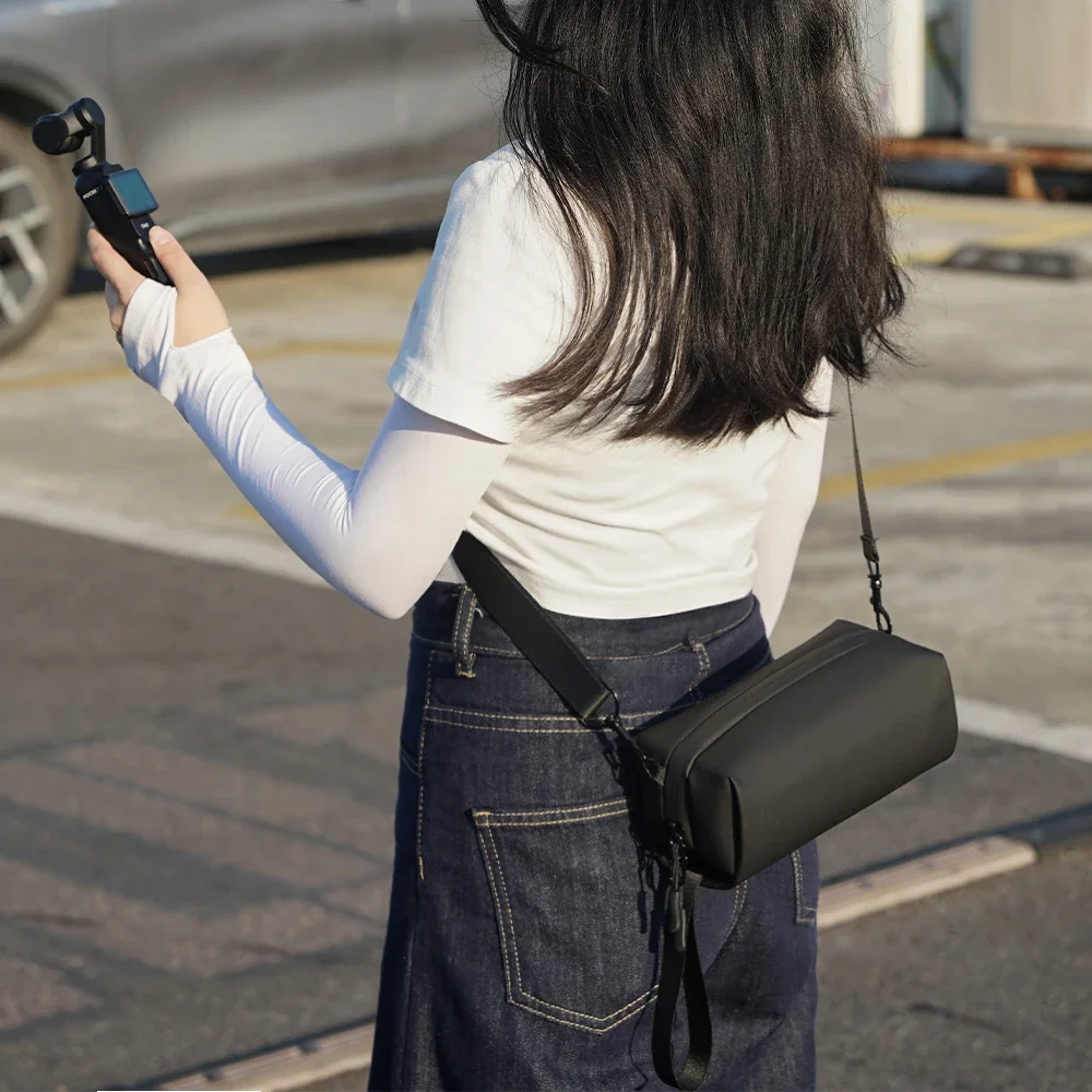 BRDRC bolsa de almacenamiento para DJI Pocket 3, bolso de hombro, Estuche de transporte, bolso de estilo empresarial negro, caja organizadora a prueba de arañazos, accesorio