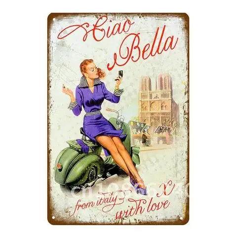 

Characters Retro Painting Iron Metal Plate Poster Tin Plaques Wall Signs for Cafe Bar Pub Home Room Cinema Decorations