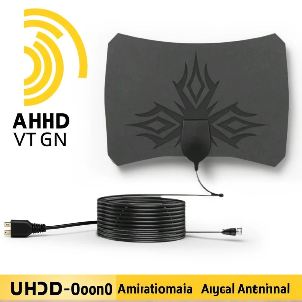 ​ ​ Antenna TV HD ad alto guadagno 4K - Antenna interna attiva Booster con spina UE con amplificatore di segnale ​ ​