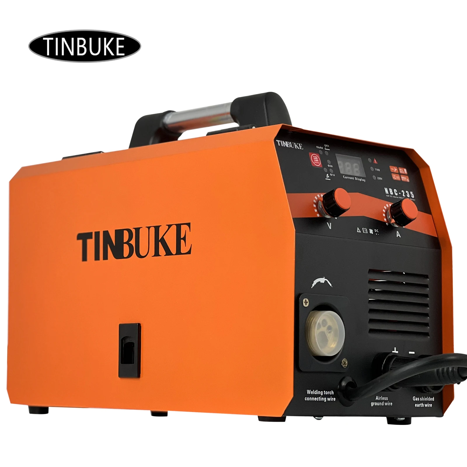 TINBUKE Automatic MIG Welding Machine 3 in 1 MIG/TIG/MMA  Stick NBC-235 110/220V MIG Welding With CO2 Inverter Machine