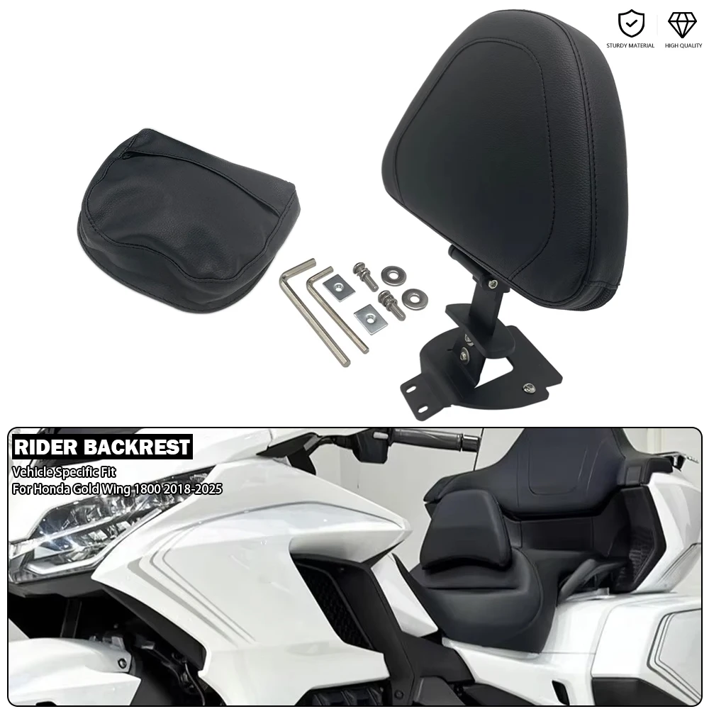 

Motorcycle Adjustable Rider Backrest Driver Seat Back Cushion Pad Fits For Honda Goldwing GL 1800 Gold Wing GL1800 F6B 2018-2023