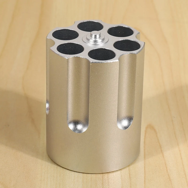 Portalápices cilíndrico para Revolver, portalápices con 6 ranuras, diseño cilíndrico, resistente, 2 uds.