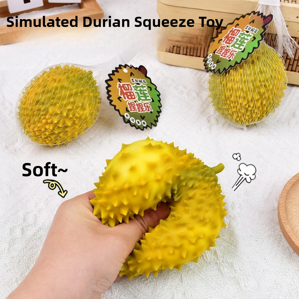 Squishy Simulated Durian Squeeze Toy for Stress Relief, Stretch Sensory Fidget Toys for Kids Adults, Anti-Anxiety Squishies Gift