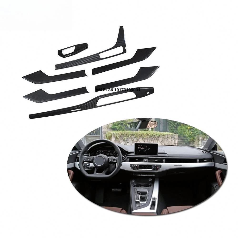 

Carbon Fiber Interior Trim for-AUDI A5 Dashboard Handle Trim Styling Console Cover Replacement 2017-2019