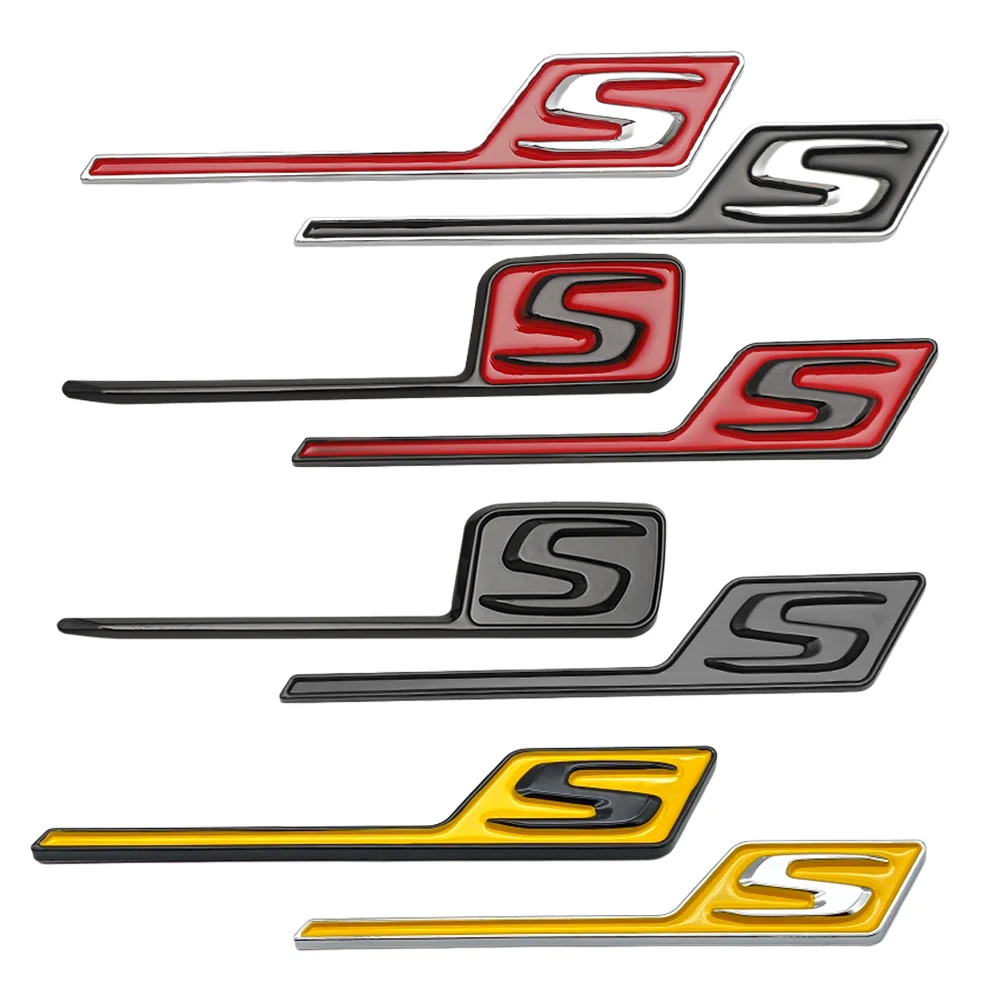 ABS S Badge Emblem Car Trunk Stickers For Mercedes-Benz AMG S AMG E63S C63S GLC63S GLE63S GLS63S GTS GT43S GTR GT53 GT50 CLA45S