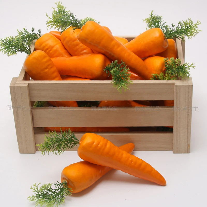 1Pc Simulation Radish Carrot Vegetable Model Early Learning Props Decoration Fruit Ornaments Toys