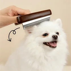 Cepillo de bambú para perros y gatos, peine quita pelo suave
