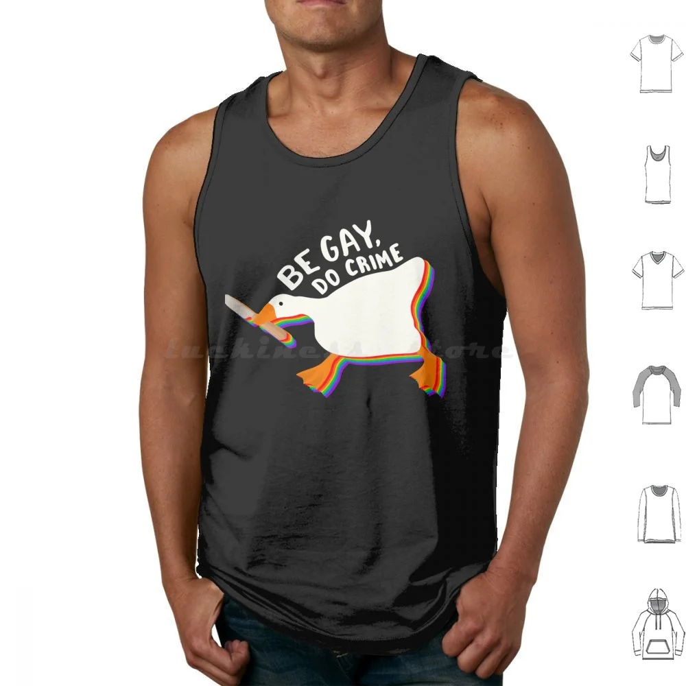 Be Do Crime Goose Tank Tops Print Cotton Goose Chaotic Be Do Crime Chaos Riots Rioting Stonewall Was A Riot