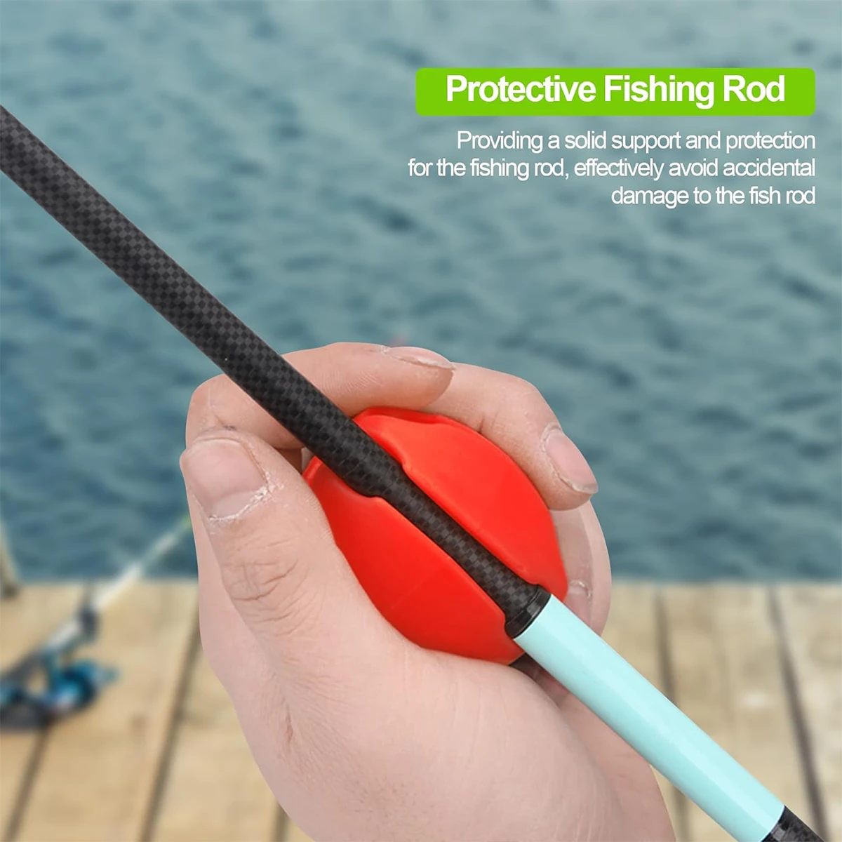 Silicone Fishing Rod Holder Straps Portable Fishing Rod Fixing Ball Comes with Fly Fishing Accessories for Fishing Enthusiasts