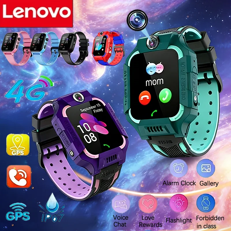 

Lenovo 5G Kids Smart Watch SOS Sim Card Call GPS Location Child SmartWatch 8K Camera Waterproof Boys Girl Gift For Android Ios