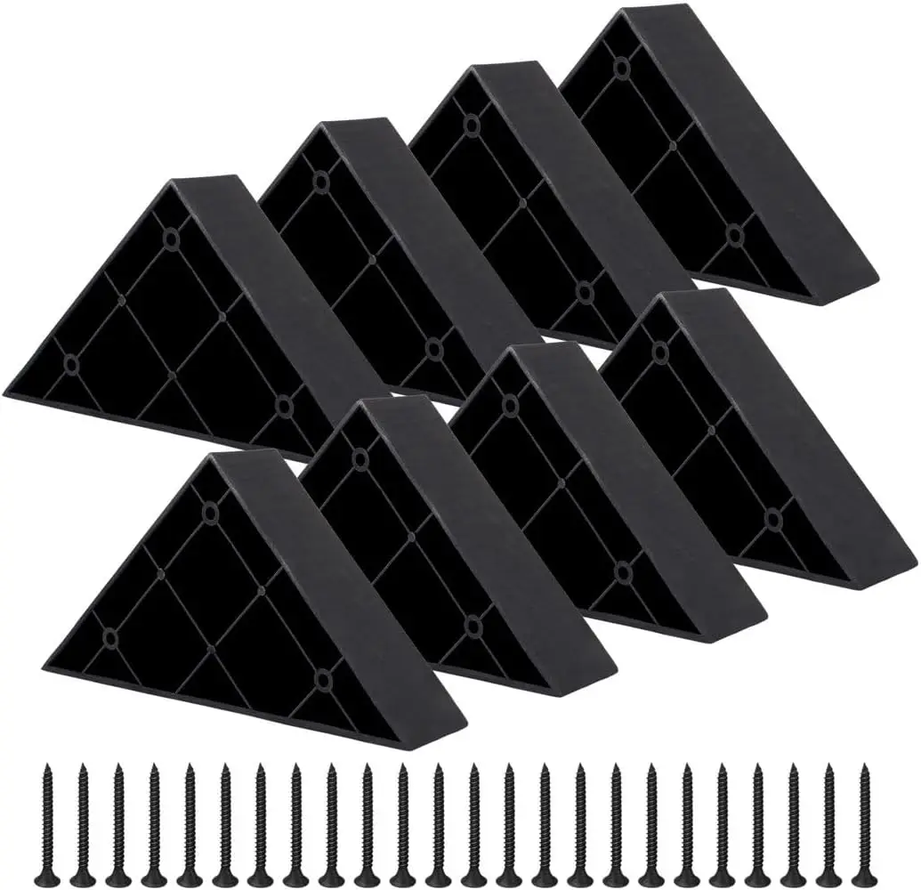 

8 Pcs Couch Legs Replacement Plastic Triangle Corner Sofa Legs Black Couch Legs with Screws Chair Sofa Couch Feet Repl