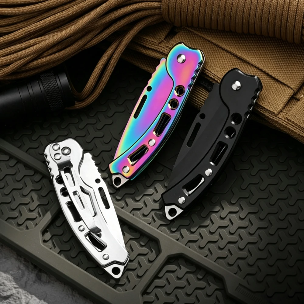 ミニ折りたたみ式ポケットナイフ、金属製ハンドルとストラップホ - Edc Everyday Carry Gear のレビューと価格