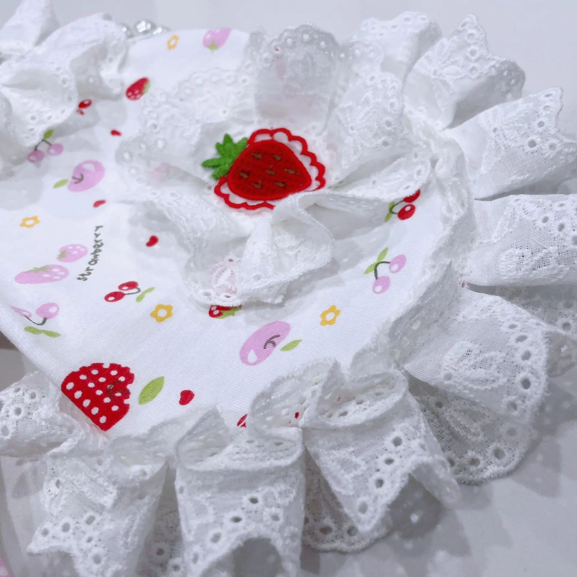 Cute Strawberry Print Dog Clothing Fashion Cotton Sling Princess Vest Dress For Small Medium Dog Poodle Pet Dog Clothes Pajamas