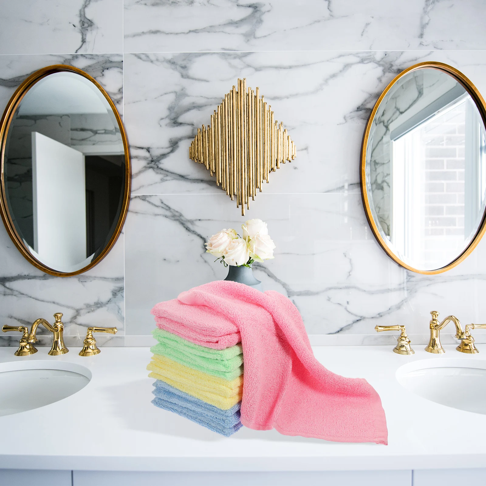 

12pcs Cleaning Towels Wood Fiber Super Absorbent Easy Wash Dry Kitchen Dish Microfiber Cloth Home Supplies Gift