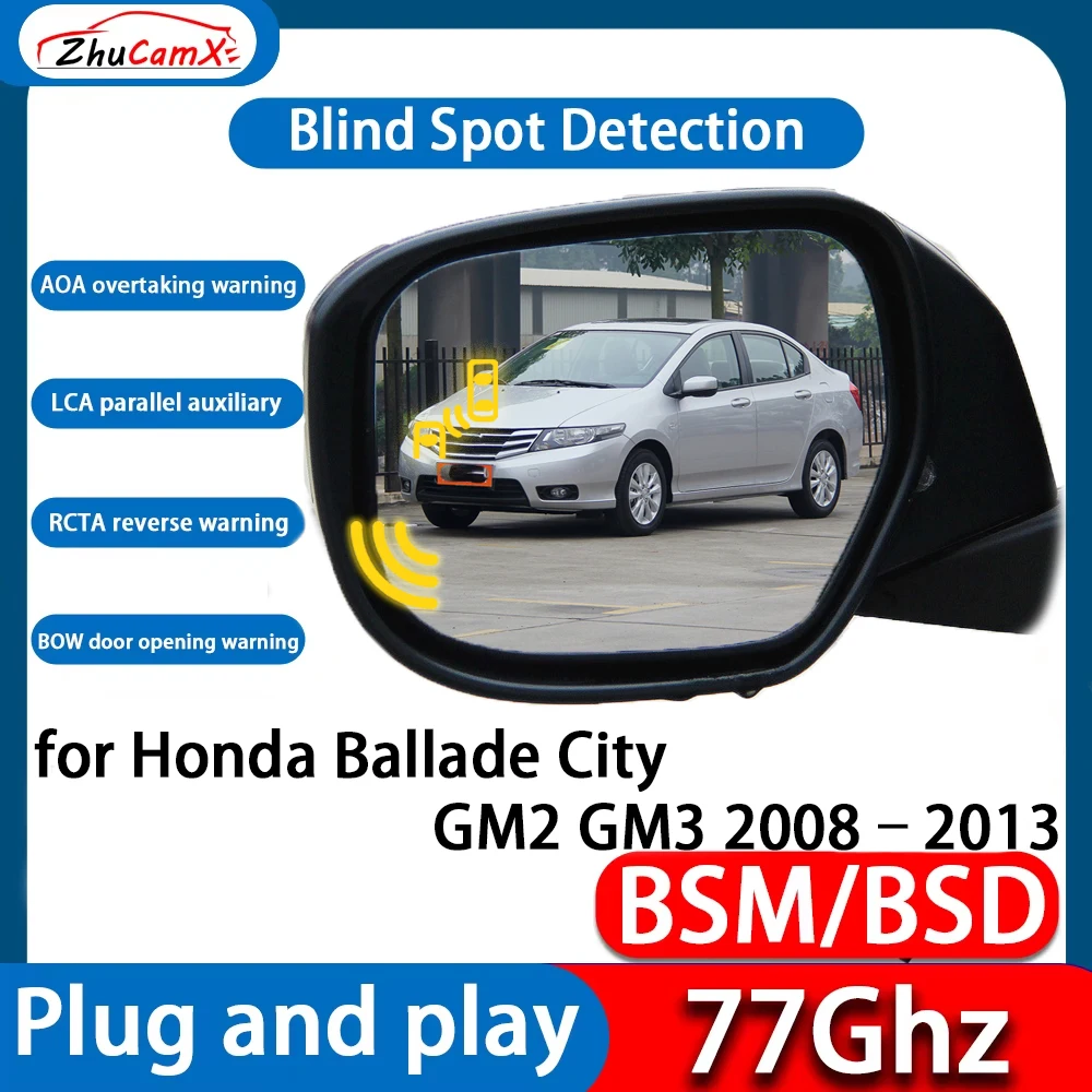 

ZhuCamX DSM BSD Blind Spot Detection Monitoring Ultrasonic Warning Lane Assist System For Honda Ballade City GM2 GM3 2008–2013