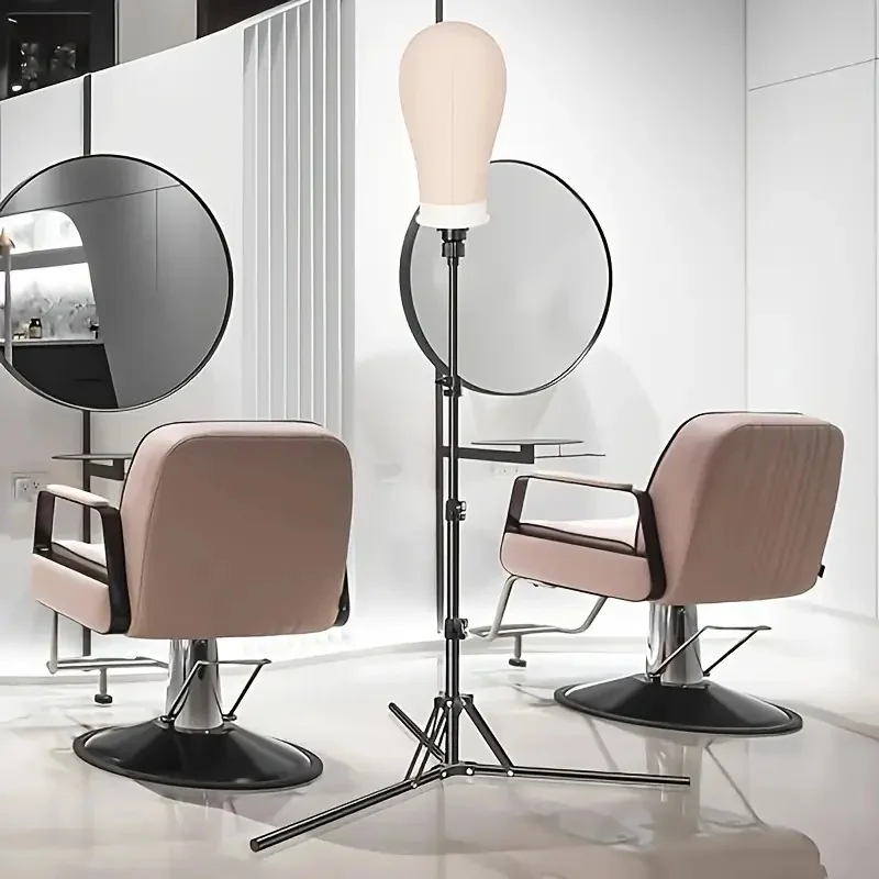 Wig Stand & 22 in Head Combination set，Canvas Wig Head Stand with Mannequin Head for Wigs Manikin Head Block Set for Wigs Making image 5