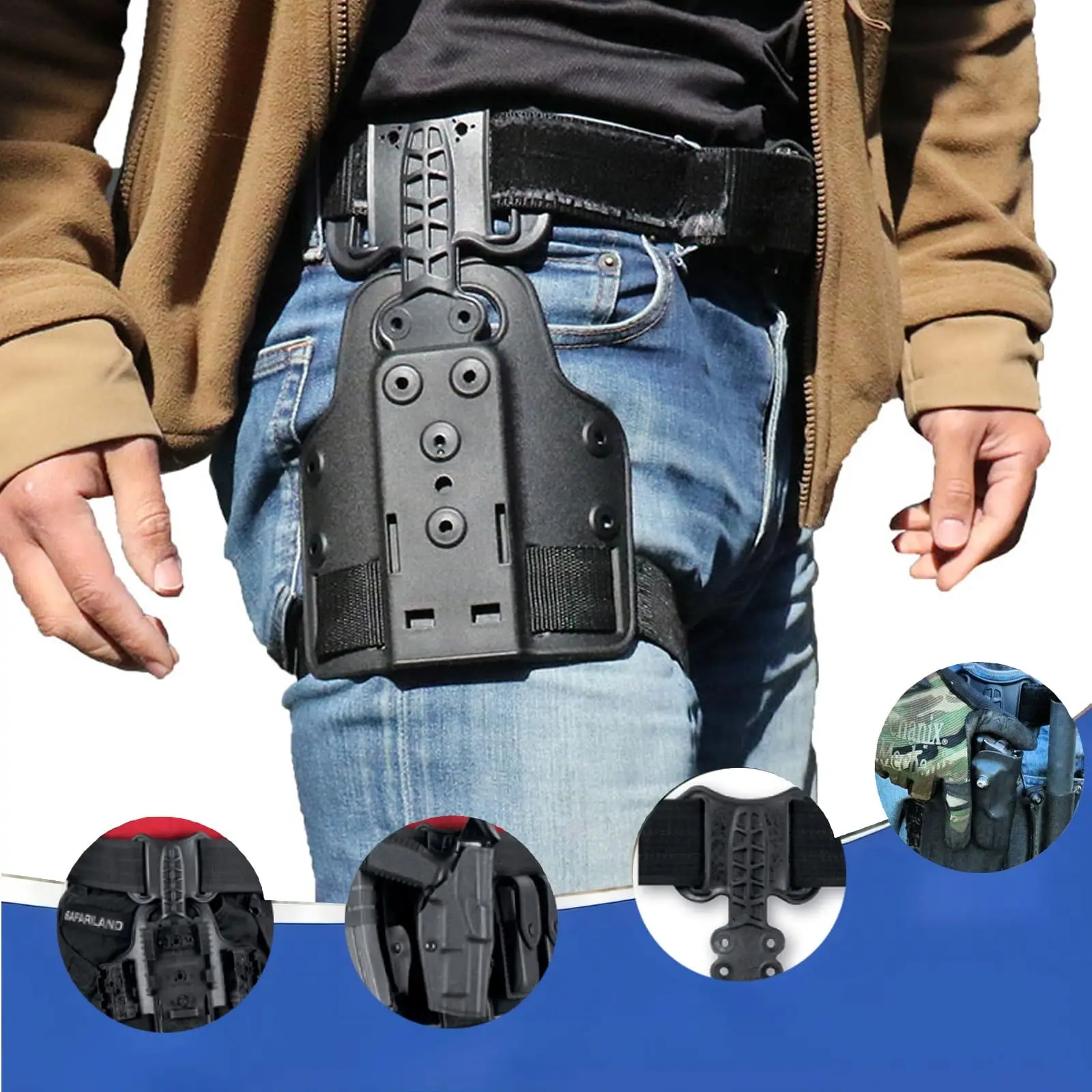 Tactical Drop Leg Platform Panel Molle Airsoft Universal Adjustable Guns Holsters Adapter CS Hunting Shooting Combat Equipment
