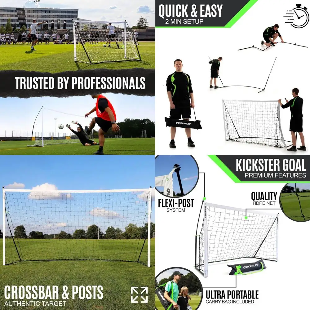 

Portable Soccer Goal – Easy Setup | Includes Net & Bag | 7 Sizes | Ideal for Backyard Play for All Ages