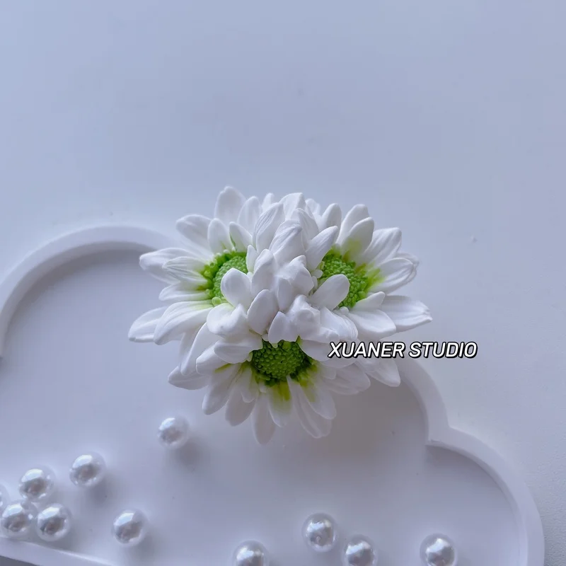 Stampo in gesso per aromaterapia con fiori 3D nuovo stampo per crisantemo a forma di fiore stampo in Silicone fai da te stampi per zucchero