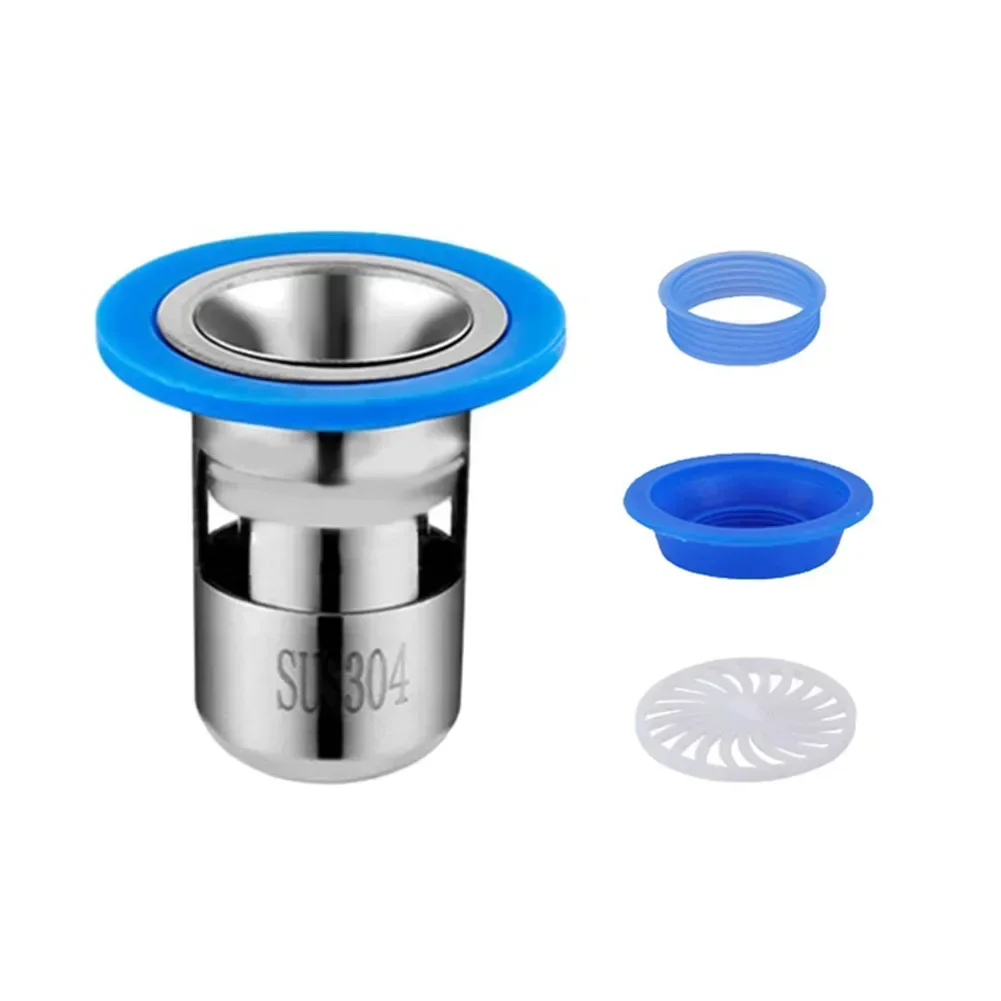 

304 Stainless Steel Drain Core with Silicone Sealing for Bathroom Application to Improve Drainage and Resistance