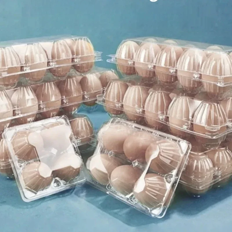 30pcs Disposable Plastic Egg Tray Clear Anti Collision Measures Pack Box Earthquake Resistance Storage Boxes Egg Protection Tray