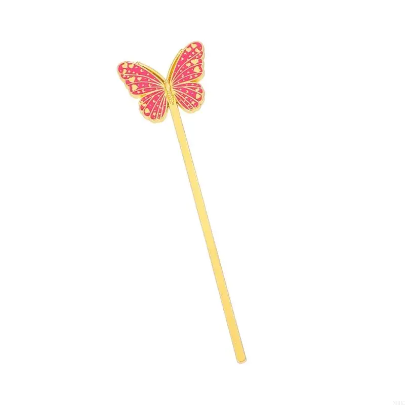 Elegant Butterfly Enamel Bookmarks Metal Bookmarks Reading Accessories for Women N0HC