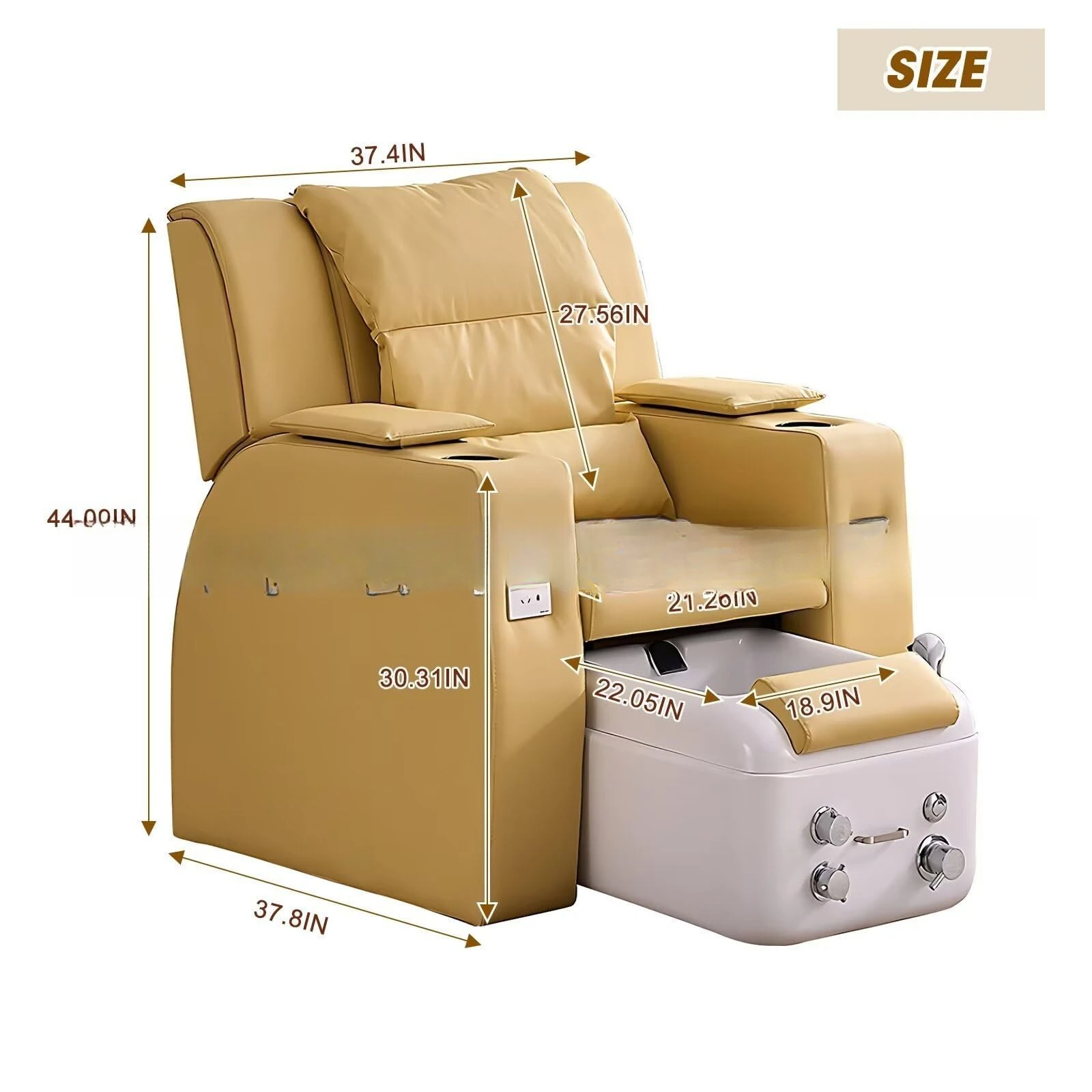 

Foot chair Pedicure Electric sofa chair Back massage Sitting and lying adjustable with USB charging