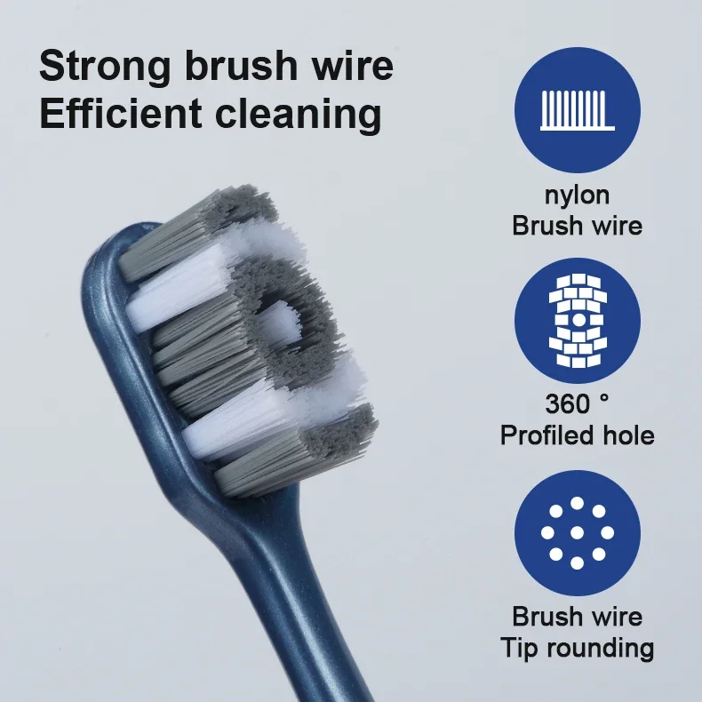 360 Whole Mouth Clean ,Mens Toothbrush,Medium-Hard Bristle Toothbrush for Adults,Excellent Cleaning Effect,Whitening Teeth(6 Pac