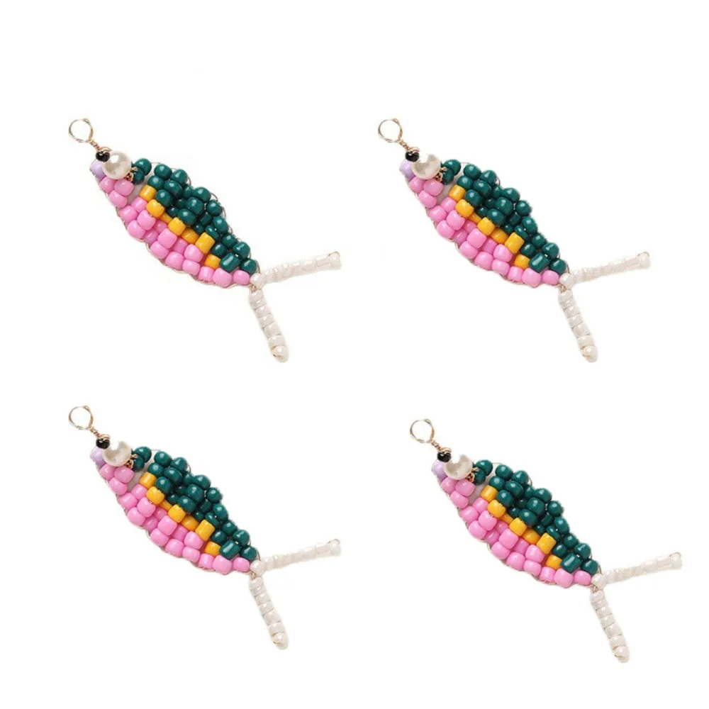 

4pcs/set Cute Earring Accessories 3D Fish Shaped Handmade Craft Jewelry Making Material Cartoon Colorful Bag Pendant