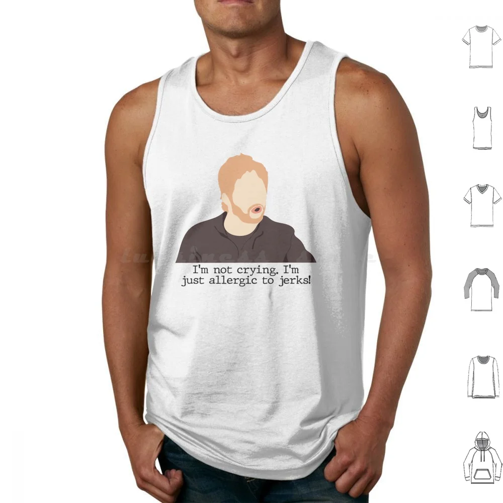 Allergic To Jerks Tank Tops Print Cotton Andy Dwyer Parks And Rec Parks And Recreation Parks And Recreation Fan Parks And