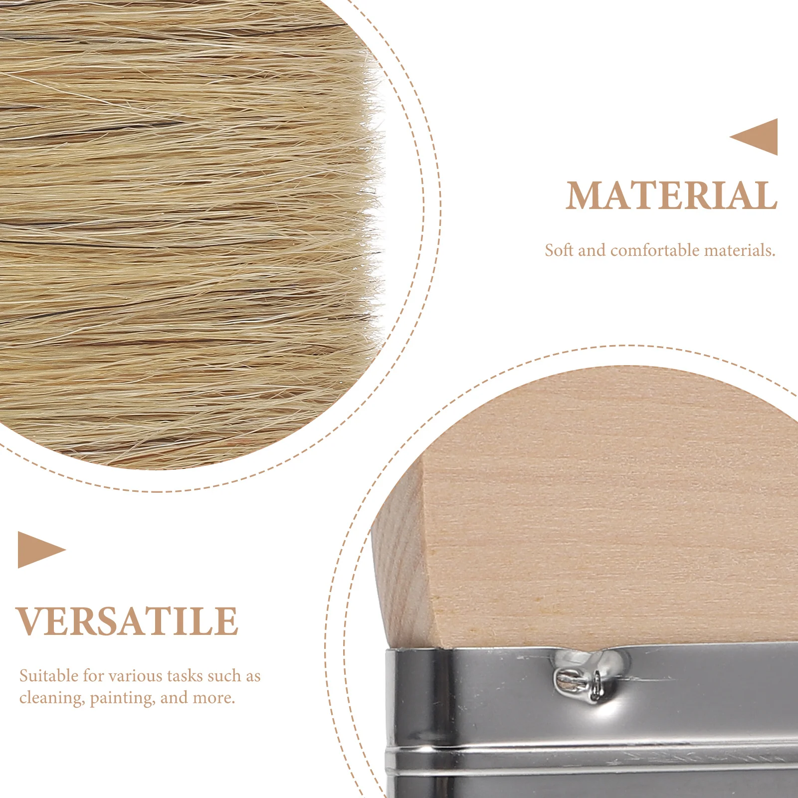 

Pig Bristle Soft Durable Sand Remover For Beach Wood Handle Paint Brush For Wall Furniture Artwork Cleaning Tool Sand