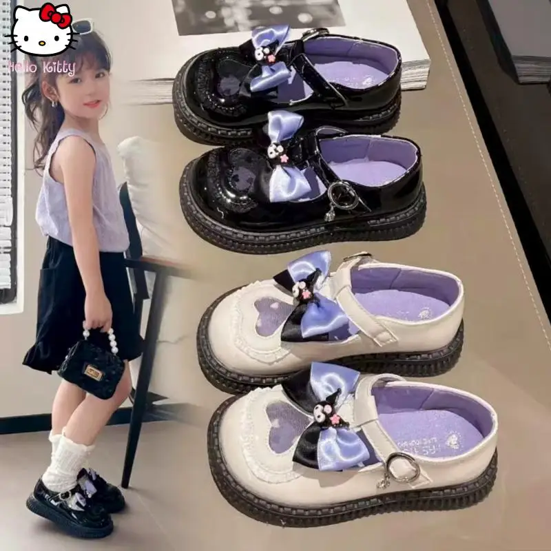 

Весенне-летние легкие туфли Мэри Джейн с мультяшным принтом, детские туфли с бантом, аниме-кеды в стиле кавай, новые кожаные туфли для девочек в стиле принцессы Куроми
