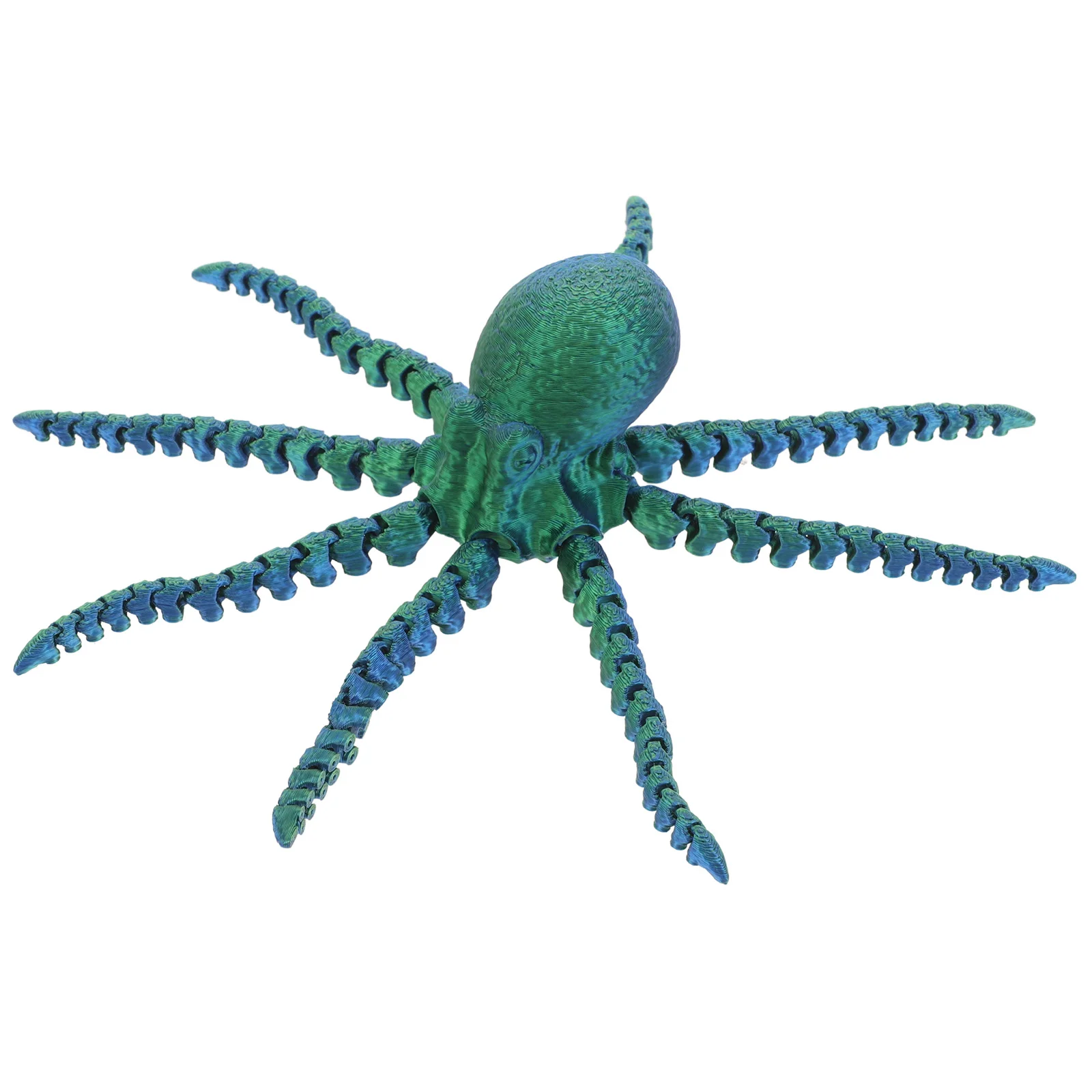 3 D Octopus Toy Toys Printed Model Articulated Sea Creature Collection Green Movable