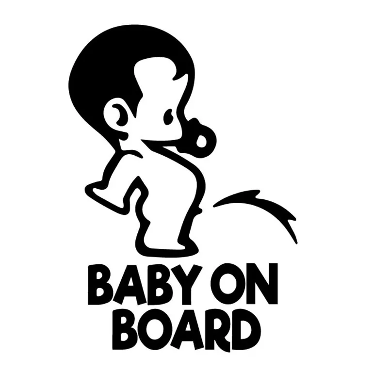 Funny Cartoon Baby on Board Popular Car Sticker PVC New Design Fashion Cool Style Waterproof Auto Accessories Decal Decor