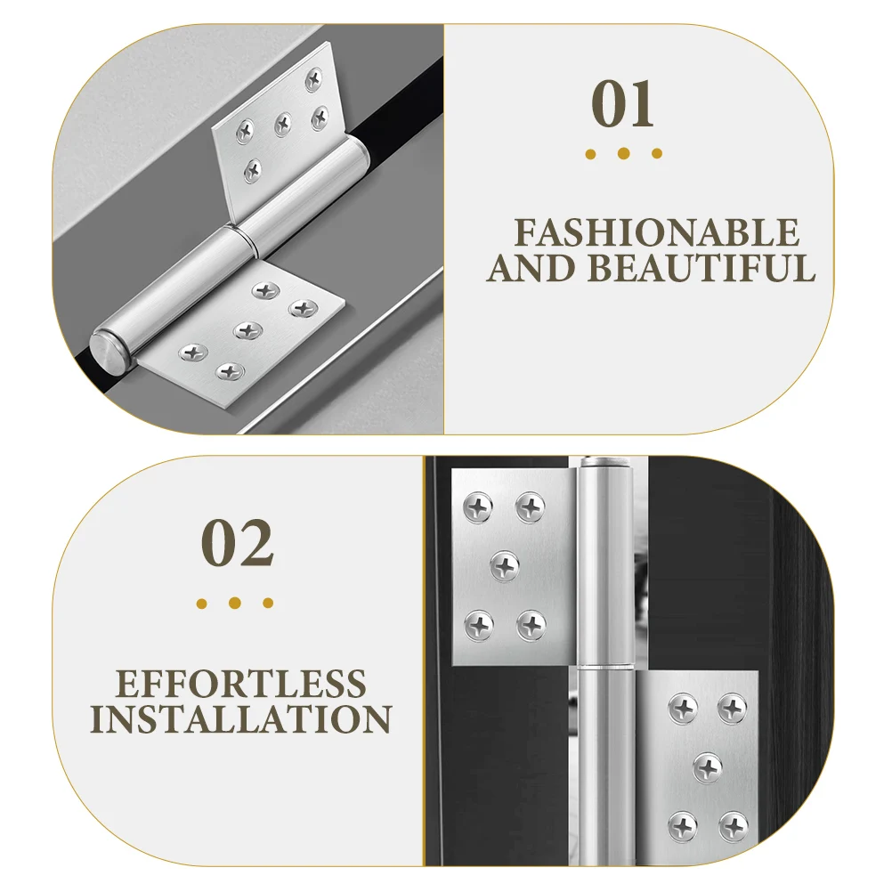 

2pcs 1 Pair Stainless Steel Lift Off Detachable Door Heavy Duty Flag Design Durable Easy Installation Household Wood Garage Gate